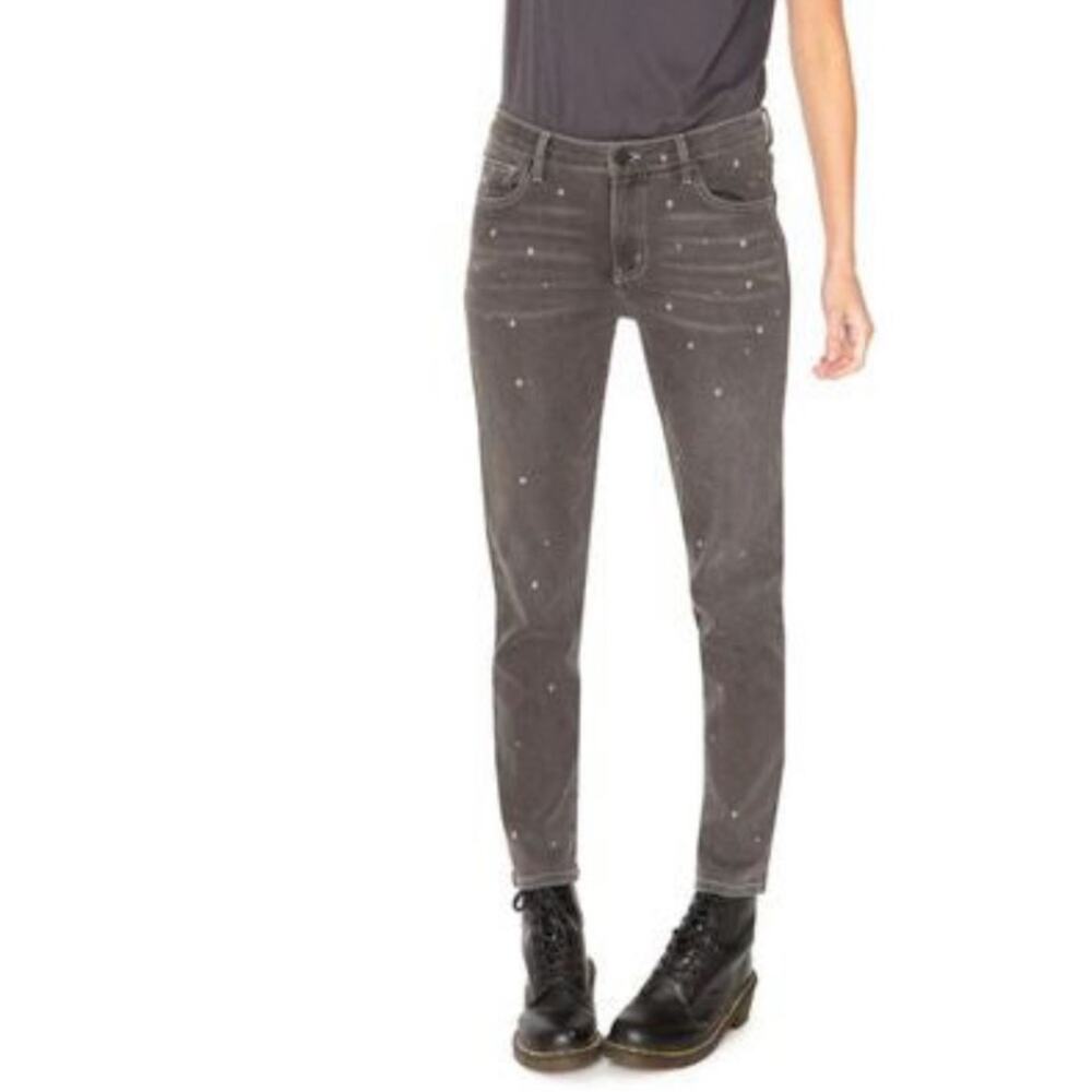 SANDRINE ROSE High Waisted Skinny Jeans with Dots NWT in Size 29